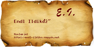 Endl Ildikó névjegykártya